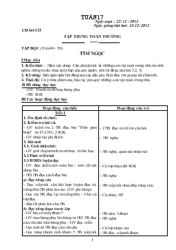 Giáo án lớp 2 - Tuần 17