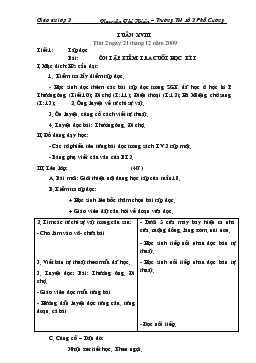 Giáo án lớp 2 - Tuần 18