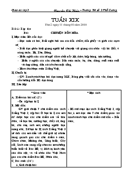 Giáo án lớp 2 - Tuần 19