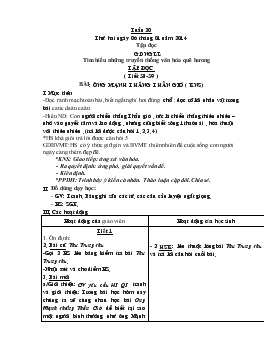 Giáo án lớp 2 - Tuần 20