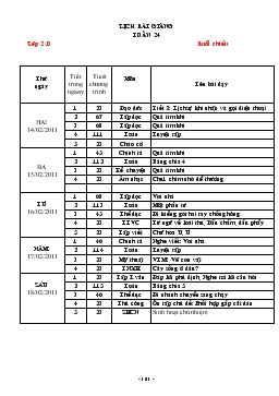 Giáo án lớp 2 - Tuần 24