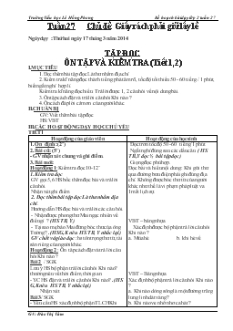 Giáo án lớp 2 - Tuần 27 trường Tiểu học Lê Hồng Phong