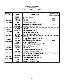 Giáo án lớp 2 - Tuần 28