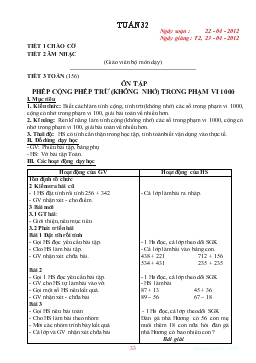 Giáo án lớp 2 - Tuần 32 năm 2012