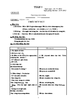 Giáo án lớp 2 - Tuần 5