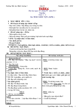 Giáo án lớp 2 - Tuần 6