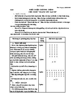 Giáo án lớp 3 môn Thể dục