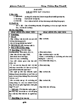 Giáo án lớp 3 - Tuần 10 trường Tiểu học Hợp Thanh B