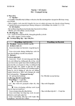 Giáo án lớp 3 - Tuần 10