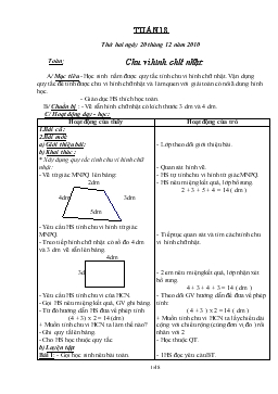 Giáo án lớp 3 - Tuần 18, 19