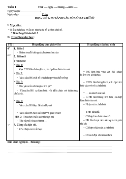 Giáo án lớp 3 - Tuần 1