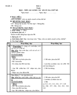 Giáo án lớp 3 - Tuần 1