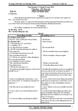 Giáo án lớp 3 - Tuần 20 trường Tiểu Học Lý Thường Kiệt