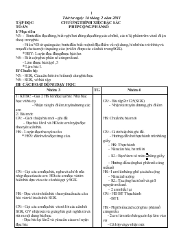 Giáo án lớp 3 - Tuần 23, thứ tư