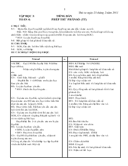 Giáo án lớp 3 - Tuần 24, thứ tư