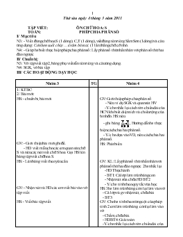 Giáo án lớp 3 - Tuần 25, thứ sáu