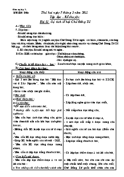 Giáo án lớp 3 - Tuần 26 đến tuần 30