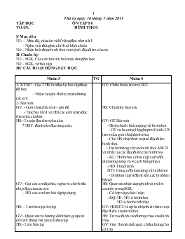 Giáo án lớp 3 - Tuần 27, thứ tư