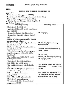 Giáo án lớp 3 - Tuần 28 năm 2011