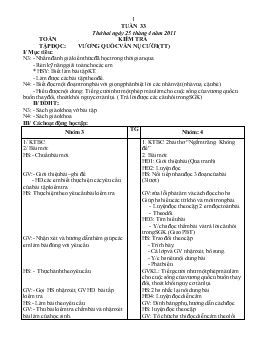 Giáo án lớp 3 - Tuần 33, thứ hai