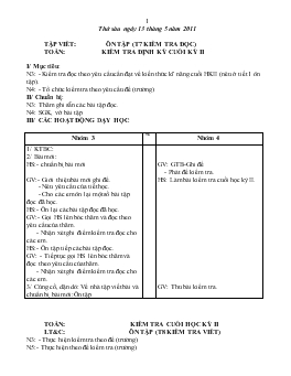 Giáo án lớp 3 - Tuần 35, thứ sáu