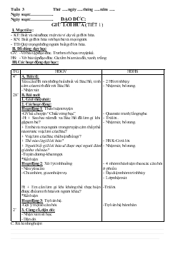 Giáo án lớp 3 - Tuần 3