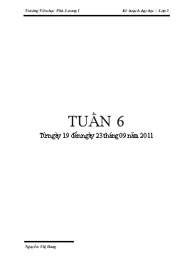 Giáo án lớp 3 - Tuần 6