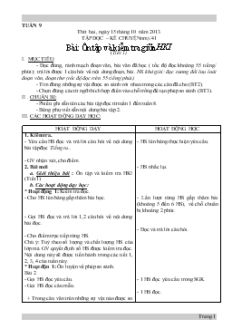 Giáo án lớp 3 - Tuần 9