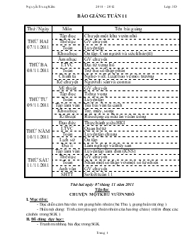 Giáo an lớp 5 - Tuần 11