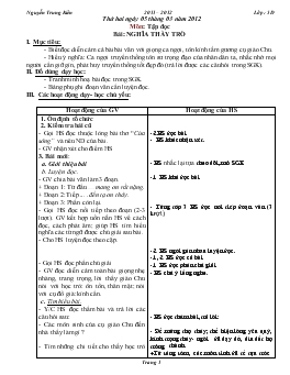 Giáo an lớp 5 - Tuần 26