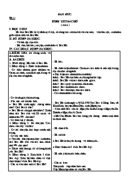 Giáo án môn Đạo đức lớp 3 (cả năm)