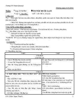 Giáo an slớp ghép 2, 3 - Tuần 4