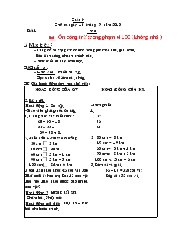 Giáo án tăng cường lớp 2