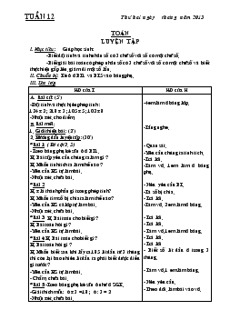 Giáo án Tiếng Việt lớp 3 - Tuần 12