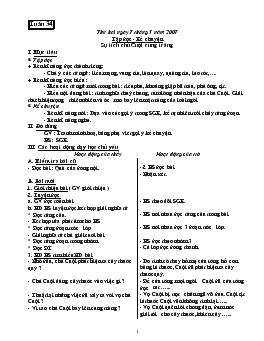 Giáo án Tiếng Việt lớp 3 - Tuần 34