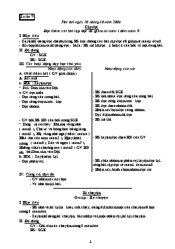 Giáo án Tiếng Việt lớp 3 - Tuần 9 năm 2006