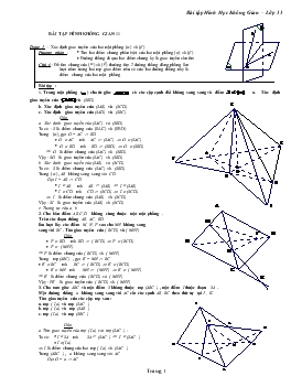 Bài tập Hình Học Không Gian – Lớp 11