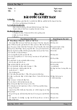 Giáo án âm nhạc 3, tuần 1