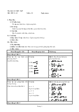 Giáo án Đại số 11 tiết 21- Luyện tập
