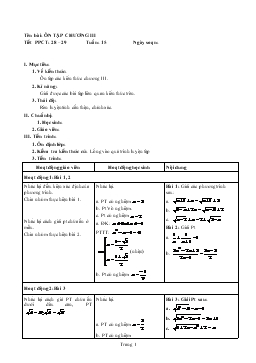 Giáo án Đại số 11 tiết 28- Ôn tập chương III