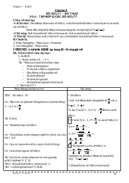 Giáo án Đại số 7 học kỳ I_Giáo Viên : Vũ Văn Nho