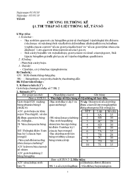 Giáo án Đại số 7 học kỳ II