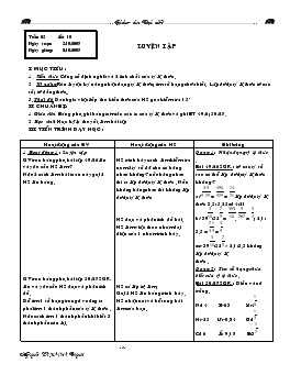 Giáo án Đại số 7 tiết 10- Luyện tập
