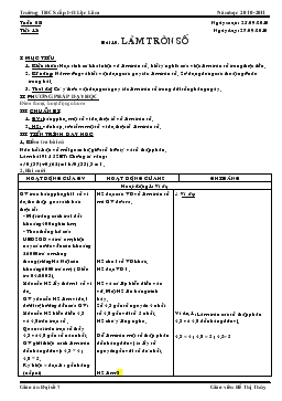 Giáo án Đại số 7 tiết 15- Bài 10- Làm tròn số