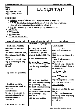 Giáo án Đại số 7 tiết 28- Luyện tập