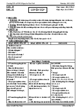 Giáo án Đại số 7 tuần 20 tiết 42- Luyện tập