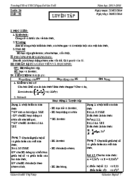 Giáo án Đại số 7 tuần 26 tiết 54: Luyện tập