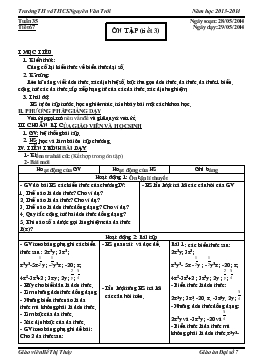 Giáo án Đại số 7 tuần 35 tiết 67: Ôn tập (tiết 3)