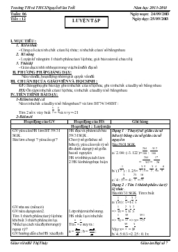 Giáo án Đại số 7 tuần 6 tiết 12- Luyện tập