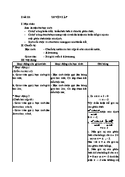 Giáo án Đại số 8 học kỳ 2